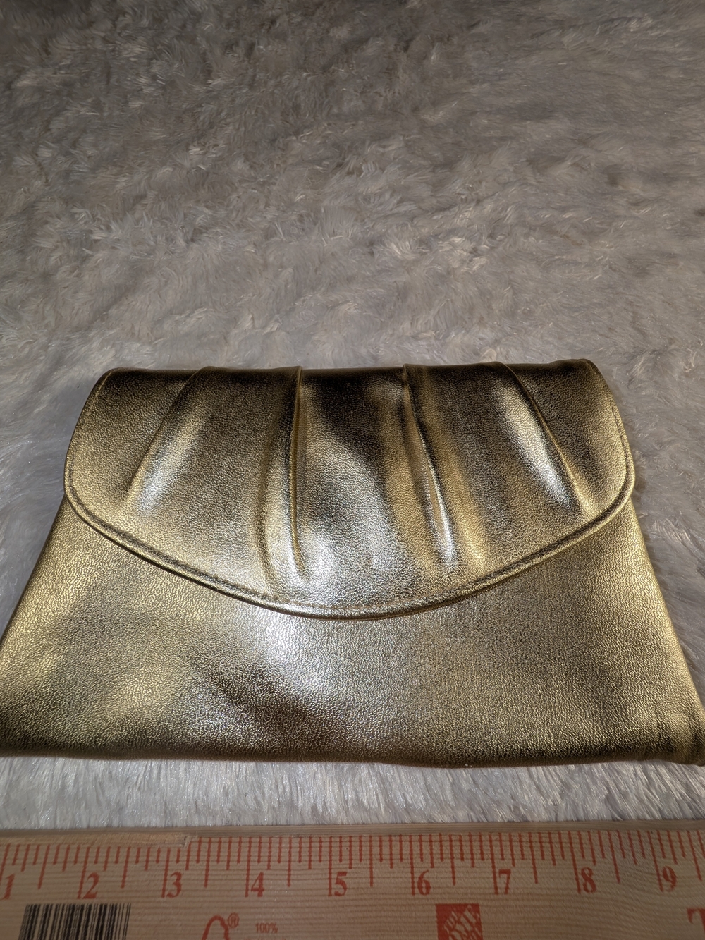 Vintage Elegant Gold Metallic Clutch Wristlet